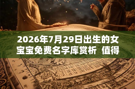 2026年7月29日出生的女宝宝免费名字库赏析  值得参考