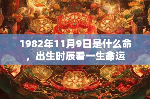 1982年11月9日是什么命，出生时辰看一生命运