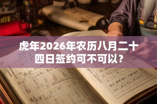虎年2026年农历八月二十四日签约可不可以？