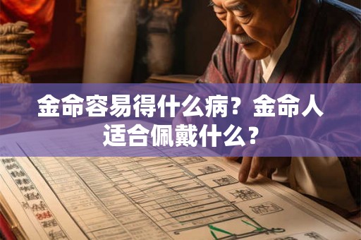 金命容易得什么病？金命人适合佩戴什么？