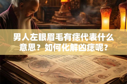 男人左眼眉毛有痣代表什么意思？如何化解凶痣呢？