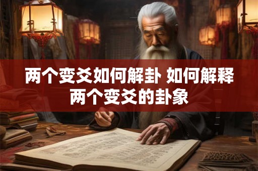 两个变爻如何解卦 如何解释两个变爻的卦象