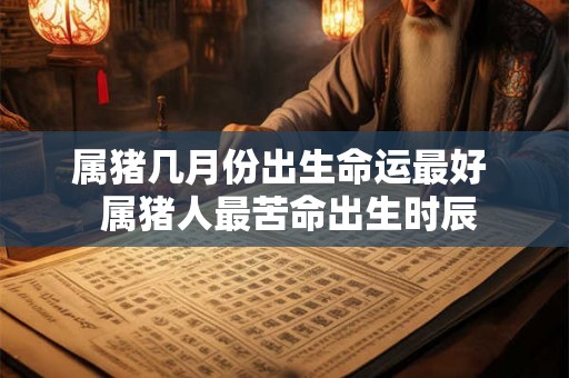 属猪几月份出生命运最好  属猪人最苦命出生时辰