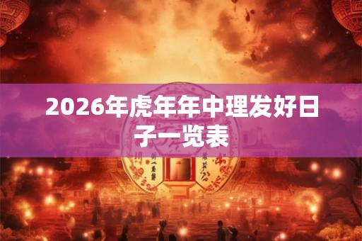 2026年虎年年中理发好日子一览表 2026年虎年年中理发好日子一览表