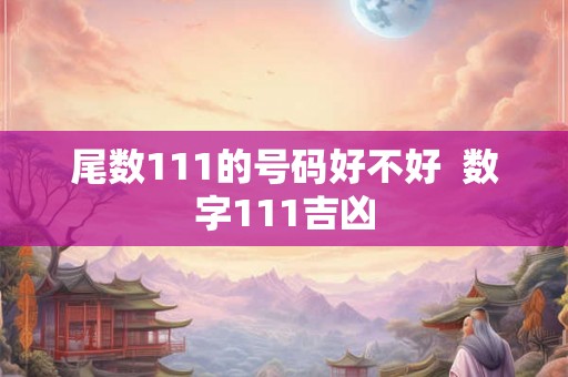 尾数111的号码好不好  数字111吉凶