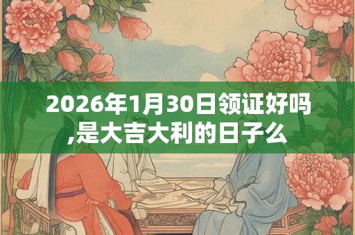 2026年1月30日领证好吗,是大吉大利的日子么
