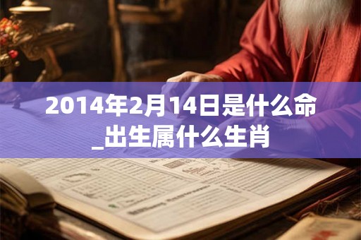 2014年2月14日是什么命_出生属什么生肖