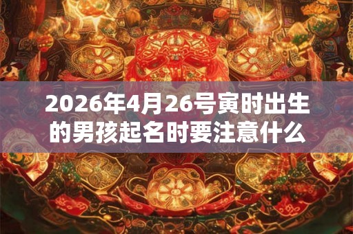 2026年4月26号寅时出生的男孩起名时要注意什么 2026年4月26号寅时出生的男孩起名时要注意什么