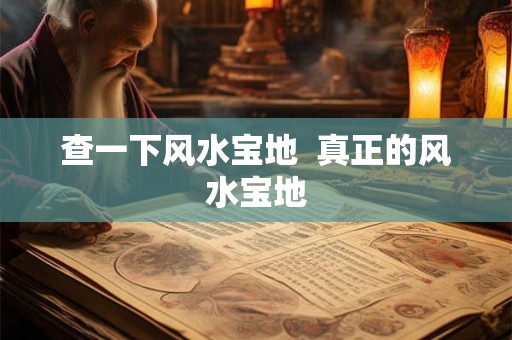 查一下风水宝地  真正的风水宝地