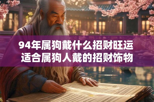 94年属狗戴什么招财旺运 适合属狗人戴的招财饰物