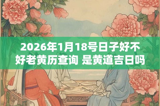 2026年1月18号日子好不好老黄历查询 是黄道吉日吗