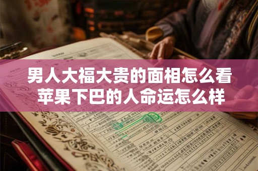 男人大福大贵的面相怎么看 苹果下巴的人命运怎么样 男人大福大贵的面相怎么看 苹果下巴的人命运怎么样
