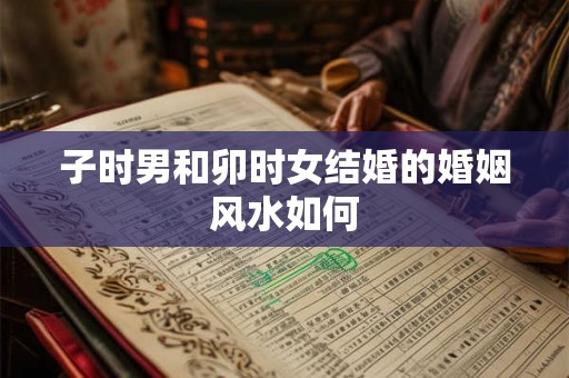 子时男和卯时女结婚的婚姻风水如何