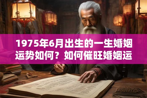 1975年6月出生的一生婚姻运势如何？如何催旺婚姻运势？