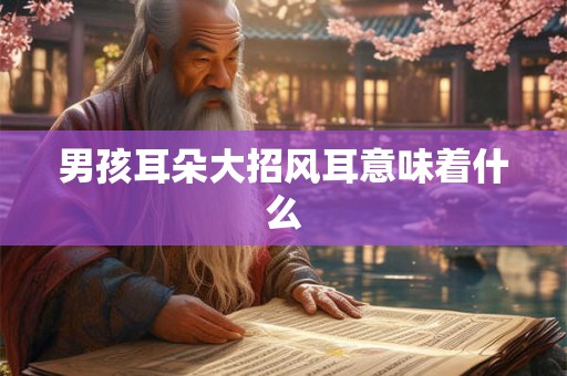 男孩耳朵大招风耳意味着什么