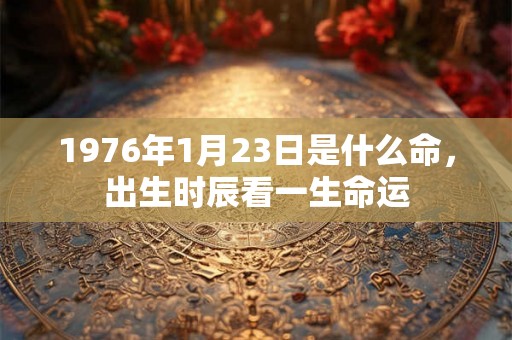 1976年1月23日是什么命，出生时辰看一生命运