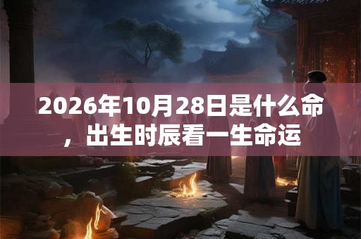 2026年10月28日是什么命，出生时辰看一生命运