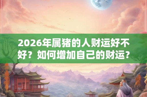 2026年属猪的人财运好不好?如何增加自己的财运? 2026年属猪的人财运好不好?如何增加自己的财运?