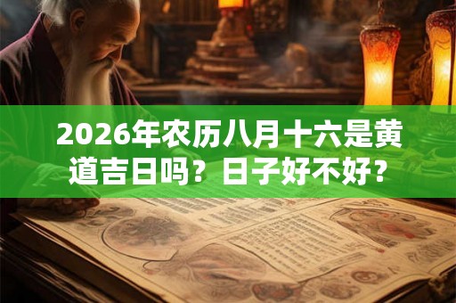 2026年农历八月十六是黄道吉日吗？日子好不好？