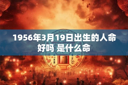 1956年3月19日出生的人命好吗 是什么命