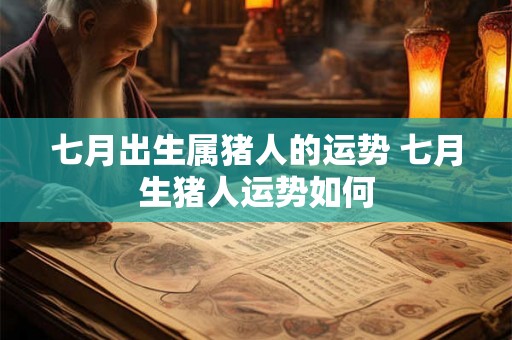 七月出生属猪人的运势 七月生猪人运势如何