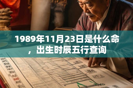 1989年11月23日是什么命，出生时辰五行查询
