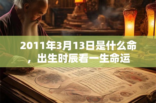 2011年3月13日是什么命，出生时辰看一生命运