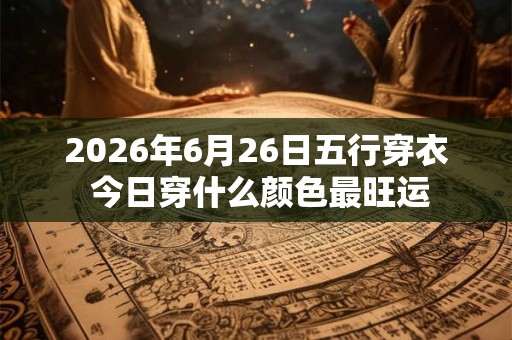2026年6月26日五行穿衣 今日穿什么颜色最旺运 2026年6月26日五行穿衣 今日穿什么颜色最旺运
