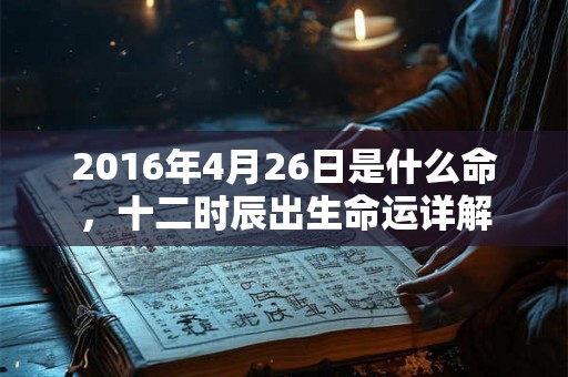 2016年4月26日是什么命,十二时辰出生命运详解 2016年4月26日是什么命,十二时辰出生命运详解