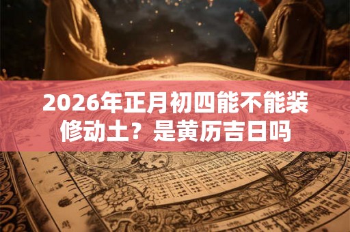 2026年正月初四能不能装修动土?是黄历吉日吗 2026年正月初四能不能装修动土?是黄历吉日吗