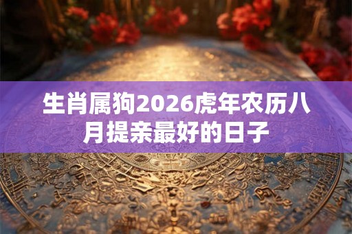 生肖属狗2026虎年农历八月提亲最好的日子