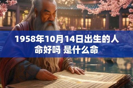 1958年10月14日出生的人命好吗 是什么命 1958年10月14日出生的人命好吗 是什么命
