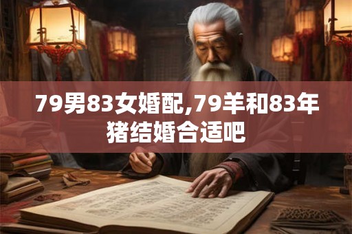 79男83女婚配,79羊和83年猪结婚合适吧