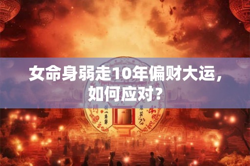 女命身弱走10年偏财大运,如何应对? 女命身弱走10年偏财大运,如何应对?