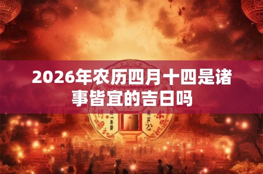 2026年农历四月十四是诸事皆宜的吉日吗