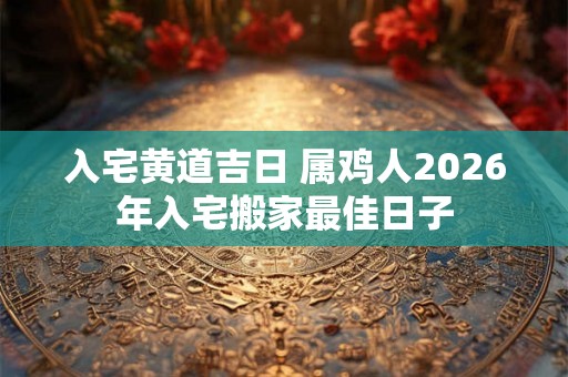 入宅黄道吉日 属鸡人2026年入宅搬家最佳日子