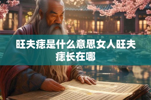 旺夫痣是什么意思女人旺夫痣长在哪
