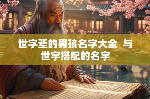世字辈的男孩名字大全  与世字搭配的名字