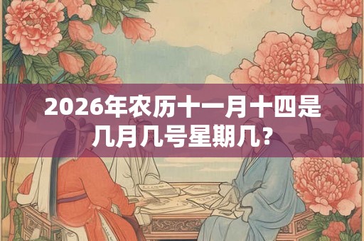 2026年农历十一月十四是几月几号星期几？