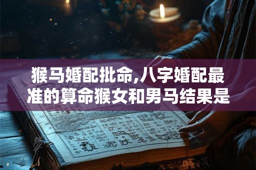 猴马婚配批命,八字婚配最准的算命猴女和男马结果是什么