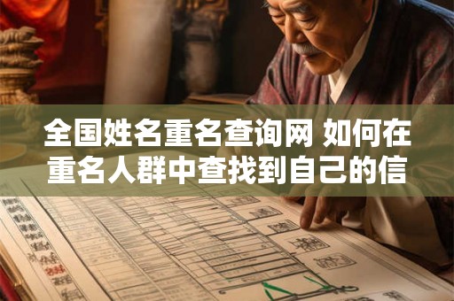 全国姓名重名查询网 如何在重名人群中查找到自己的信息