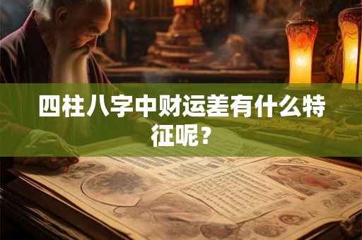 四柱八字中财运差有什么特征呢？