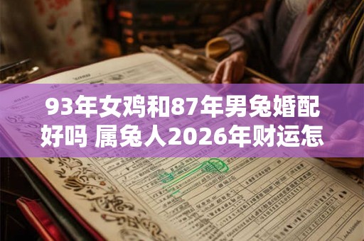 93年女鸡和87年男兔婚配好吗 属兔人2026年财运怎么样