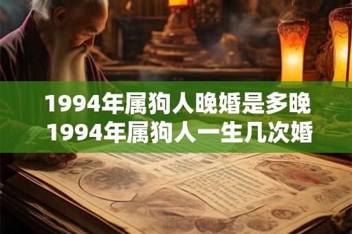1994年属狗人晚婚是多晚 1994年属狗人一生几次婚姻