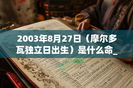 2003年8月27日（摩尔多瓦独立日出生）是什么命_命运如何