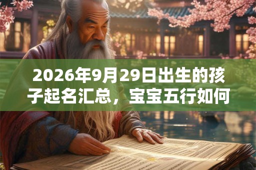 2026年9月29日出生的孩子起名汇总，宝宝五行如何？