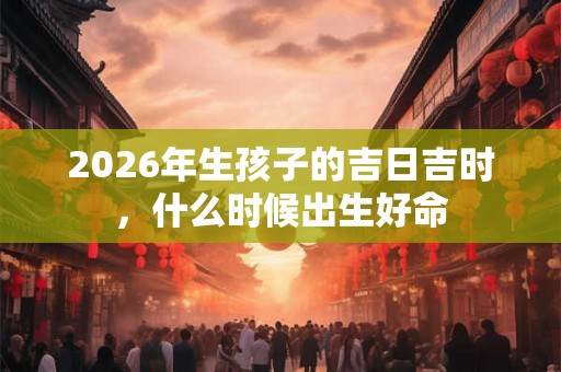 2026年生孩子的吉日吉时，什么时候出生好命