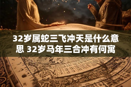 32岁属蛇三飞冲天是什么意思 32岁马年三合冲有何寓意