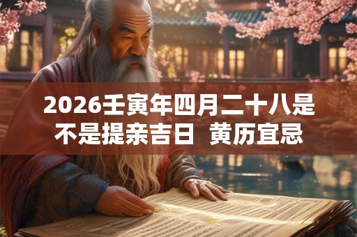 2026壬寅年四月二十八是不是提亲吉日  黄历宜忌