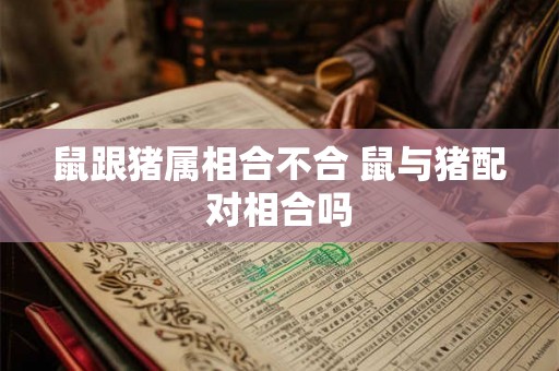 鼠跟猪属相合不合 鼠与猪配对相合吗